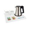 Wood White Signum Tray With Star Kettle